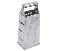 Equinox 517705 Rape 4 Faces en Acier Inoxydable - Râpe à fromage en Inox 4 côtés avec base antidérapante 24 cm - Rape légume manuelle polyvalente : carotte, parmesan, ail, zest