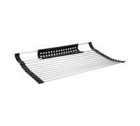 EQUINOX 544843 Egouttoir Vaisselle Pliable et Amovible en Silicone et Acier Inoxydable - Tapis d'égouttement pour vaiselle, Fruits, légumes, égouttoir de Cuisine - L 50 cm x l 35 cm