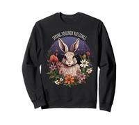 Équinoxe de Printemps bénédictions Lapin Floral païen Nature Art Sweatshirt