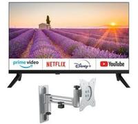 EQUINOXE Téléviseur 24" Smart TV Android Officiel Camping-car + Support