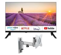 EQUINOXE Téléviseur 24"" Smart TV Android Officiel Camping-car + Support