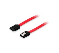 Equip 111800 Câble SATA II 0.5m Rouge, Connecteurs 7-pin Mâle/Mâle, Contacts Or, AWG26, Impédance 100 Ohm, RoHS