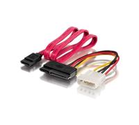 Equip 112054 Câble d'alimentation interne 0.65m, Connecteur Molex (4-pin) vers SATA 15 broches, AWG 18, dimensions 20x10x500mm