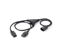 Equip 112210: Câble d'alimentation 1.6m, Connecteur C14 mâle vers Coupleur 2xC13 femelle, Noir - Dimensions 24x16x2200mm, 230g