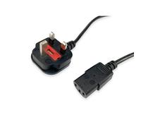 Equip 112300 Noir 2 m BS 1363 Coupleur C13