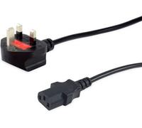 Equip 112301 Equip Câble d'alimentation IEC UK-BS1363 -> C13 3m mâle/femelle noir Polybag
