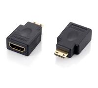 Equip Adaptateur HDMI A mâle vers HDMI C femelle 118914 – Contacts Or – Noir – Corps PVC
