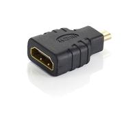 Equip 118915 Adaptateur microHDMI Mâle vers HDMI Femelle Contacts Or Noir Boîtier PVC 37x19x10mm Conforme RoHS