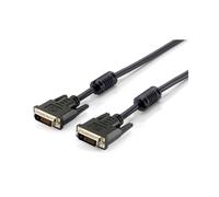 Equip 118935 : Câble DVI-D Mâle/Mâle 5m Noir, Dual-Link, Résolution jusqu'à 2560x1600 (WQXGA), Blindage Double Couche, 9.9 Gbit/s, RoHS