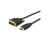 Equip 119323 Câble HDMI vers DVI-D 3m, Connecteurs Plaqué Or, Blindage Magnétique, AWG 30, Connecteur 1 HDMI Mâle, Connecteur 2 DVI-D Mâle