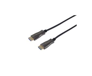Equip 119433 Câble Optique Actif HDMI 2.0, 100m, 4K/60Hz, HDCP 2.2, Bande Passante 18Gbps, Connecteurs Plaqué Or, Cuivre/PVC