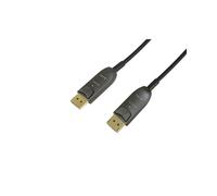 Equip 119441 Câble Optique Actif DisplayPort 1.4 15m, Support 8K/60Hz, Connecteurs Plaqué Or, HDCP 2.2, DSC, Bande Passante 32.4 Gbps