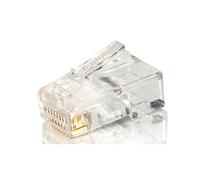 Equip 121140 : Boîte de 100 connecteurs RJ-45 (8P8C) Cat5e, Contacts Or, Transparent, Dimensions 11.7x7.92x22.4mm