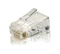 Equip 121143 : 100 connecteurs RJ-45 Cat6 transparents, contacts plaqués or, dimensions 11.7x7.8x22.4mm, poids 160g, conditionnement 200x25x140mm