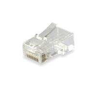 Equip 121144 - Connecteurs RJ45 Cat6 Transparent - Contacts Plaqué Or - Lot de 100 - Dimensions 11.7x22.4x13.5mm - Plastique RoHS