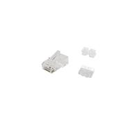 Equip 121146 : Connecteur RJ-45 Mâle Cat6a, contacts plaqués Or, Transparent - 100 pièces - Dimensions : 22.4x11.7x10.8mm - Certifications CE/REACH/RoHS