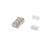 121147 connecteur de fils RJ-45 Acier satin, Transparent