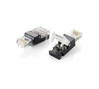 Equip 121163 Connecteur RJ-45 Cat5e Noir/Transparent Polycarbonate, Dimensions 14x10x41mm, Poids 12g, Température de Fonctionnement -10°C à 60°C