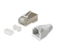 Kit 100 connecteurs rj45 equipement categorie 6 fpt avec guide et capuchon