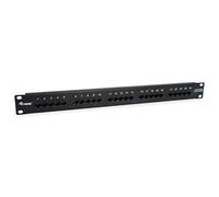 EQUIP 125298 PATCHPANEL 25X CAT3 19 "1U Dual-IDC-COMP. Negro
