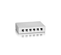 Equip 125460 Boîtier de Prise de Courant Blanc, 12 Ports, Dimensions 111.5x171x38mm, Poids 158g