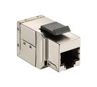 Equip 125590 : Module Keystone RJ-45 Femelle Cat6, Blindé Magnétique, Contacts Or, Argent, Plat - Dimensions 17x35.5x24.4mm - Lot de 8