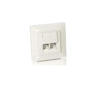 Equip Prise RJ-45 125721 – Boîtier double Cat.5e 2x RJ45 Blanc