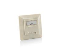 equip Professional - Prise à montage encastré - CAT 6a - STP - RJ-45 X 2 - blanc perle, RAL 1013 (pack de 5) - pour equip Universal Surface Mounting