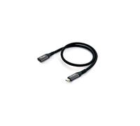 Equip 128370 : Câble d'Extension USB 3.2 Gen 2 Type-C Mâle/Femelle, 0.5m, Support 4K/60Hz, 10Gbps, Connecteurs Aluminium, Noir