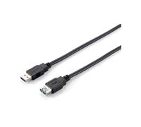 Equip 128398 Câble Extension USB 3.2 Gen 1 (3.1 Gen 1) A Mâle vers A Femelle, 2m, 5Gbps, Noir - Connecteurs droits, Triple blindage, RoHS