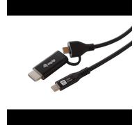 Equip 128436 câble USB Type-C vers HDMI + USB Type-C 2 m certifié CE RoHS noir
