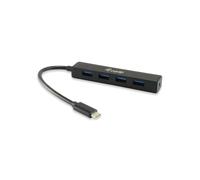 Equip 128954 Hub USB 3.2 Gen 1 Type-C vers 4 Ports Type-A, 5000 Mbit/s, Noir, Boîtier Plastique, Dimensions 24x102x16mm