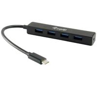 Equip 128954 Hub USB 4 ports USB-A USB 3.1 Gen1 5 GBit/s avec fiche mâle USB-C noir