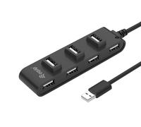 Equip 128957 hub & concentrateur USB 2.0 480 Mbit/s Noir