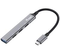 Equip 128961 Hub USB 4 ports USB-A USB 3.1 Gen1 5 GBit/s avec fiche mâle USB-C noir, gris 128961