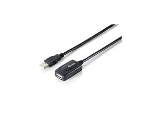 Equip 133336 : Câble USB 2.0 A Mâle vers A Femelle, 5m, Noir, Débit 480 Mbit/s, Compatible Plug and Play, Conforme RoHS