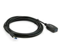 Equip Câble USB 3.2 Gen 1 (3.1 Gen 1) 5m, USB-A Mâle vers USB-A Femelle, 5 Gbit/s, Contacts Nickel, AWG 28, Noir, Certifié CE/FCC/RoHS