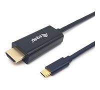 Equip 133412 câble vidéo et adaptateur 2 m USB Type-C HDMI Type A (Standard) Noir G