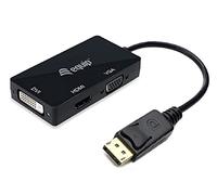 Equip Adaptateur DisplayPort 133441 avec câble 0,24 m vers VGA/HDMI/DVI Noir