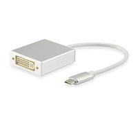 Equip 133453 USB Type C vers DVI White Cable Interface/Gender Adapter - Cable Interface/Gender Adapters (USB Type C, DVI, Male/Female, 0,15 m, White)