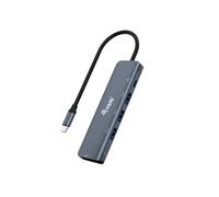 Equip Adaptateur USB-C 5-en-1 : HDMI 4K, 3x USB 3.2 Gen1 Type-A, 1x USB-C (PD 100W), Aluminium, Windows/macOS/Linux/Android