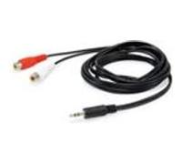 Equip 147093 câble audio 250 m 2 x RCA 3,5mm Noir G