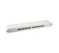Equip 19" Patchpanel 16x RJ45 Cat5e FTP 1HE hellgrau
