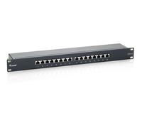 Equip 19" Patchpanel 16x RJ45 Cat6 FTP Premium 1HE schwarz
