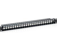 Equip - Panneau de Brassage - 24 Ports C6 pour fiches Keystone - Noir (Import Allemagne)