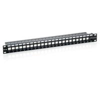 equip - Panneau de raccordement avec agencement de câbles - CAT 6 - UTP - noir - 1U - 19" - 24 ports Noir G