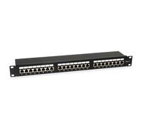 Equip 19" Patchpanel 24x RJ45 Cat6 FTP 1HE schwarz