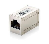 Equip 221169 Adaptateur RJ-45 Femelle vers Femelle Métallique Cat6a Contacts Or, Température -10°C à 60°C, 17.8x22x36mm, 21g
