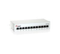 Equip 227362 Baie de Branchements 12 Ports RJ-45 Cat6, Contacts Or, Standards IEEE 802.3/802.5, Certification ISO/IEC 11801, 44x212x129mm, Gris