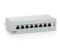 Equip Patchpanel 227369 – 8x RJ45 Cat6 – Baie de branchements 8 ports gris